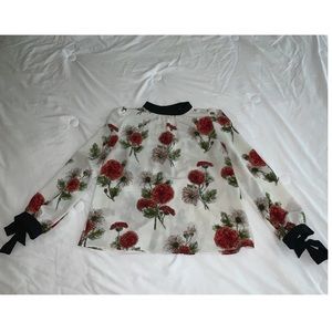 Zara Basic Collection Floral Blouse (Medium)